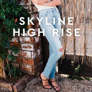 𝅺fidelity Bnwot High-Rise Ripped Jeans Sz 27 New "Gwen" Raw Hem